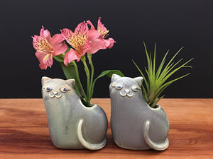 cats and jade plants kitty cat vase / antique jade – Studio Giverny